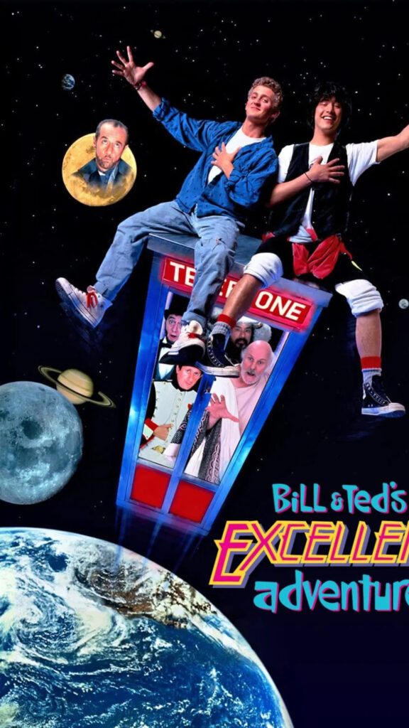 Bill & Ted's Excellent Adventure Movie Poster Mobile Wallpaper
