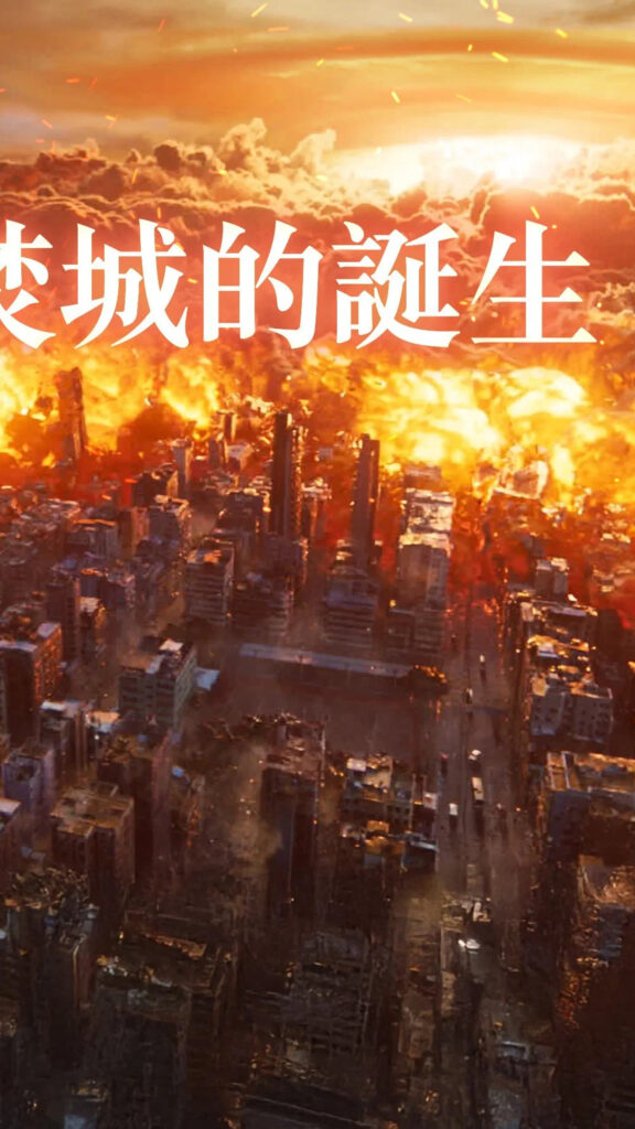 Apocalyptic Burning City Mobile Wallpaper