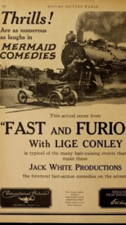 Vintage Mermaid Comedies Train Stunt Phone Wallpaper
