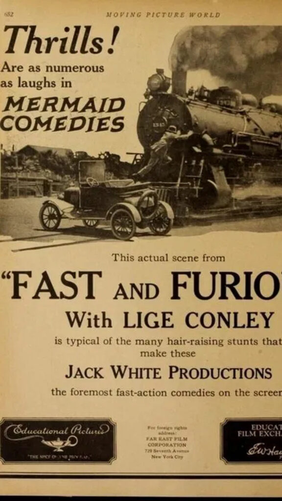 Vintage Mermaid Comedies Train Stunt Phone Wallpaper