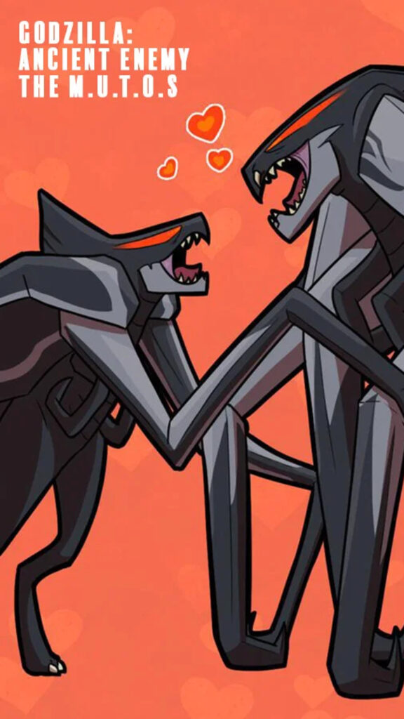 MUTO Kaiju Romance Illustration Mobile Wallpaper