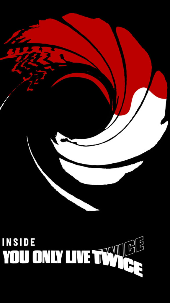 Stylized Gun Barrel Abstract Red and White Mobile Wallpaper