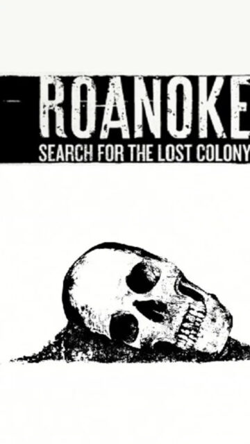 Roanoke Lost Colony Skull Monochrome Mobile Wallpaper