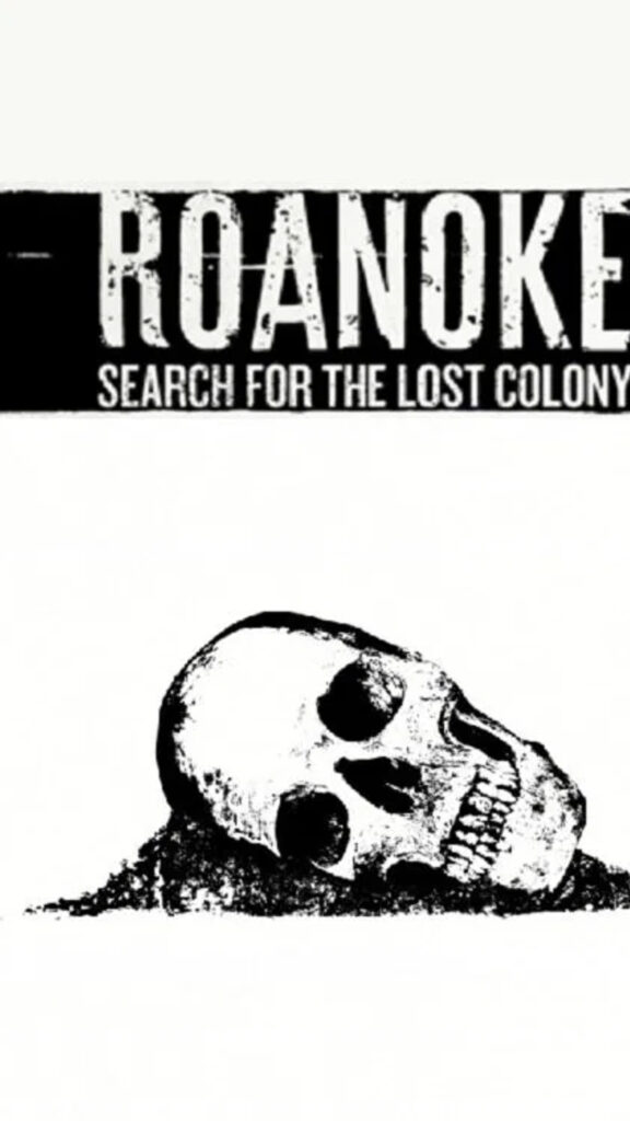 Roanoke Lost Colony Skull Monochrome Mobile Wallpaper