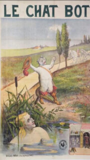 Vintage Puss in Boots Artistic Illustration Mobile Wallpaper