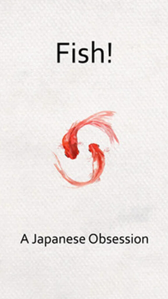Minimalist Japanese Goldfish Art Mobile Wallpaper