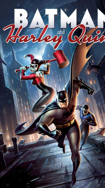 Batman and Harley Quinn Art Style Mobile Wallpaper