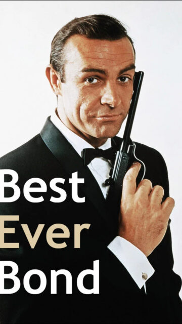 Sean Connery as James Bond 007 Portrait Mobile Wallpaper