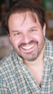 Happy Smiling Man in Plaid Shirt Portrait Mobile Wallpaper