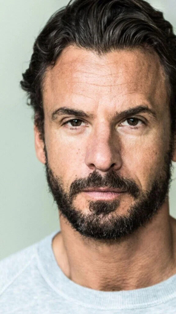 Close up Portrait of a Handsome Bearded Man Mobile Wallpaper