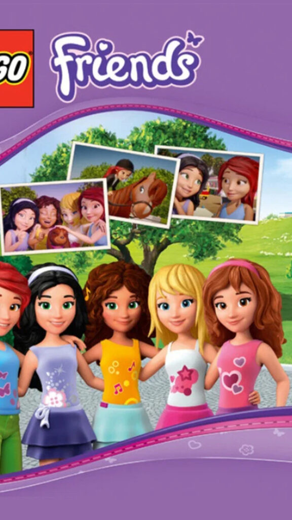 Lego Friends Animated Characters Group Mobile Wallpaper
