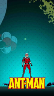 Minimalist Ant-Man Comic Style Mobile Wallpaper