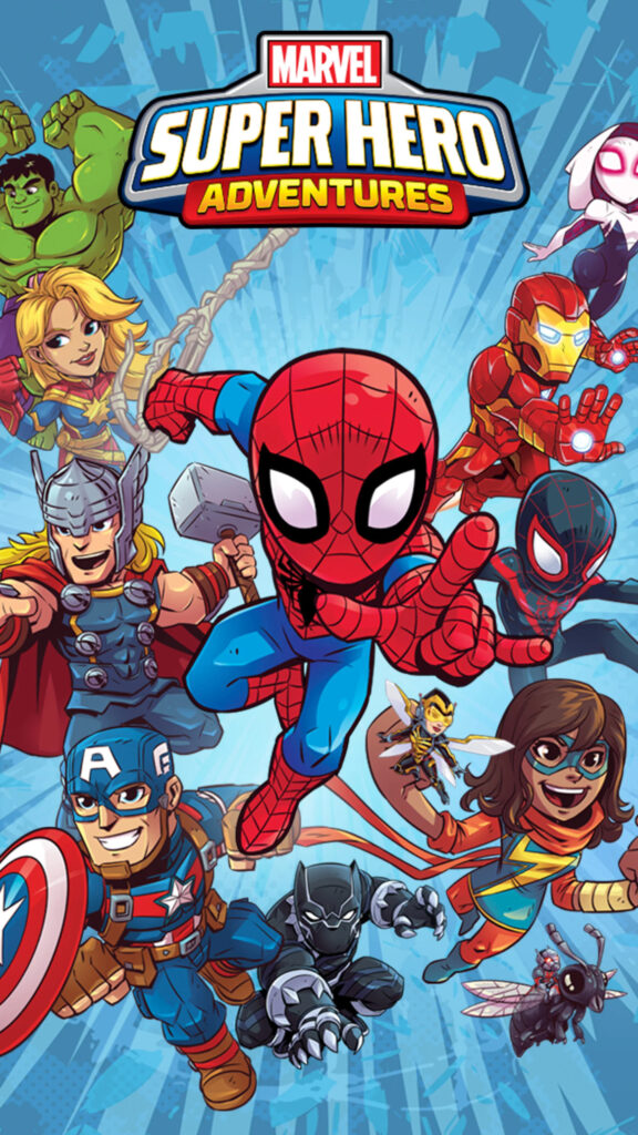 Marvel Super Hero Adventures Chibi Style Mobile Wallpaper
