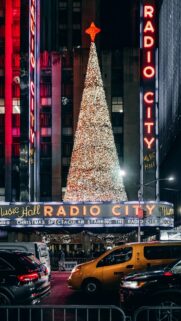Radio City Music Hall Christmas Spectacular New York Night Wallpaper
