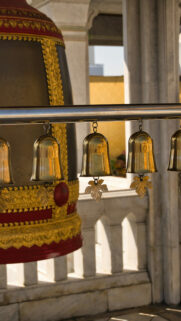 Zen Temple Bells Spiritual Harmony and Mindfulness Energy Wallpaper