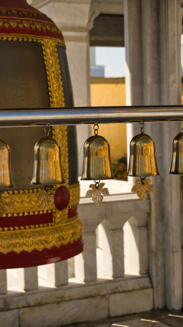 Zen Temple Bells Spiritual Harmony and Mindfulness Energy Wallpaper
