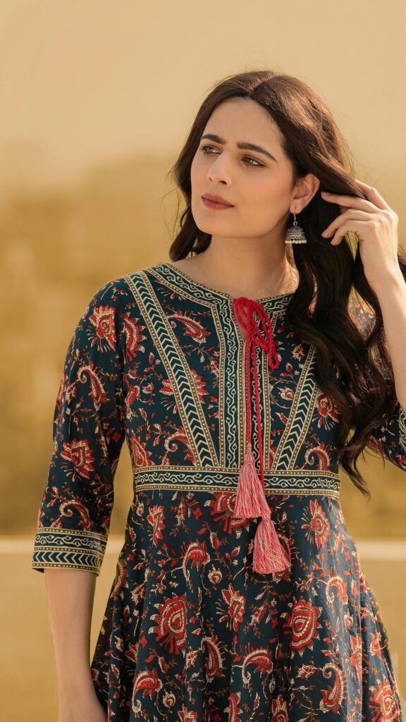 Elegant Indian Ethnic Fashion Portrait Mobile Wallpaper