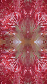 Fiery Red Abstract Energy Mandala Spiritual Aesthetic Phone Wallpaper