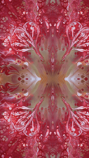 Fiery Red Abstract Energy Mandala Spiritual Aesthetic Phone Wallpaper
