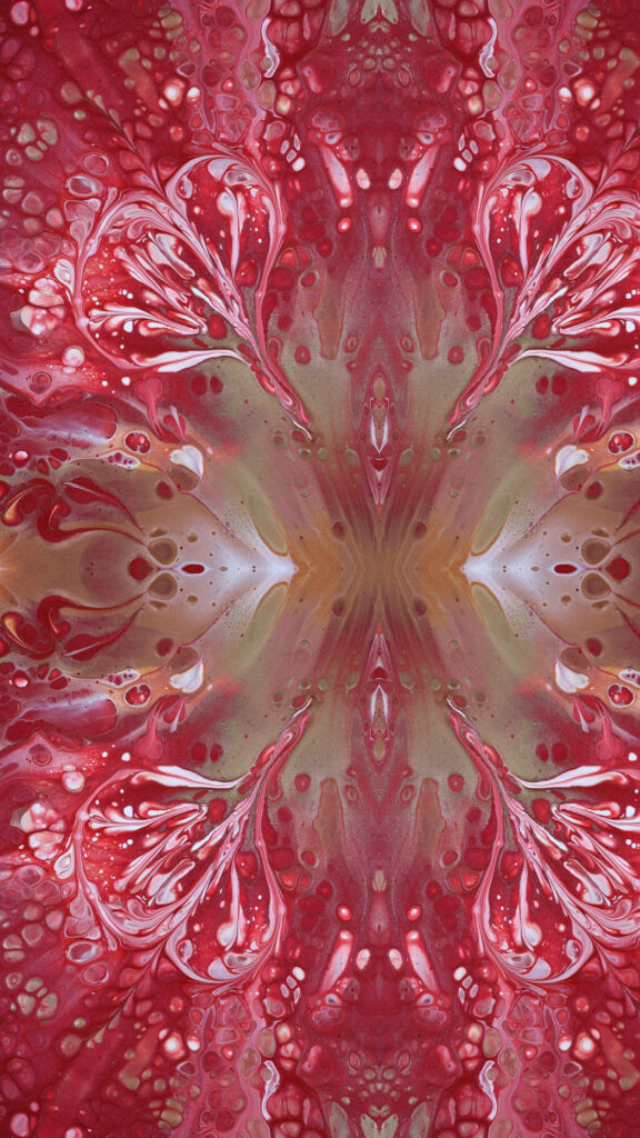 Fiery Red Abstract Energy Mandala Spiritual Aesthetic Phone Wallpaper