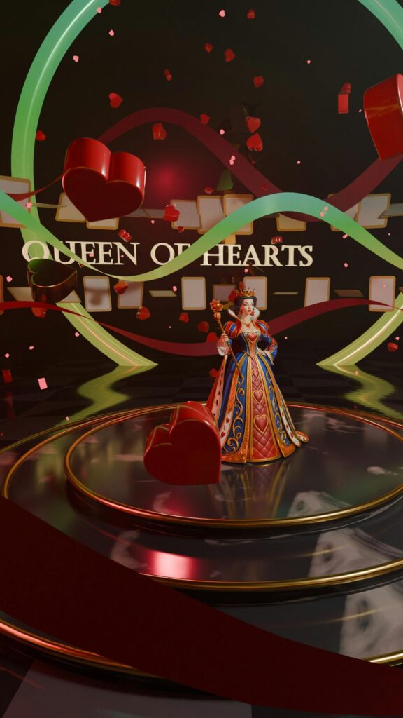 Queen of Hearts Royal Fantasy Art Mobile Wallpaper