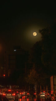 Full Moon Night Sky and Lunar Manifestation Energy Phone Wallpaper