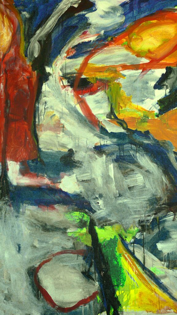 Abstract Expressionist Colorful Paint Strokes Mobile Wallpaper