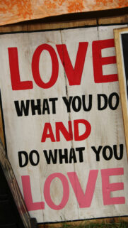 Love What You Do Vision Board Aesthetic Manifestation Quote Wallpaper