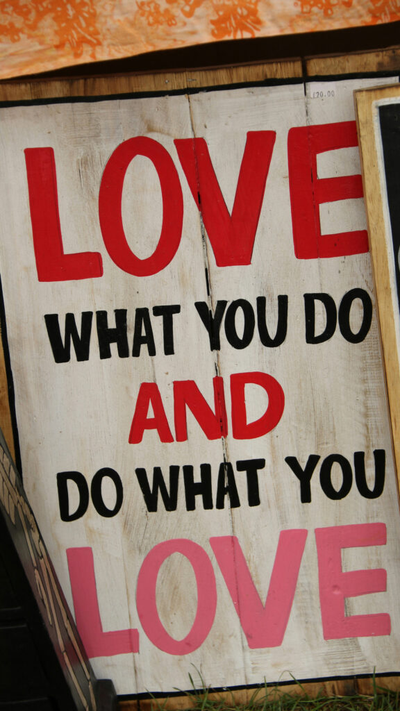Love What You Do Vision Board Aesthetic Manifestation Quote Wallpaper