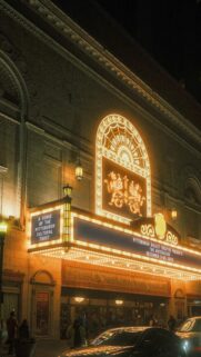 Pittsburgh Theater Night City Lights Mobile Phone Wallpaper