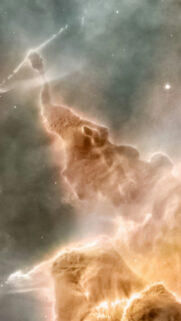 Gemini Celestial Twin Nebula: Ethereal Air Sign Zodiac Art Wallpaper