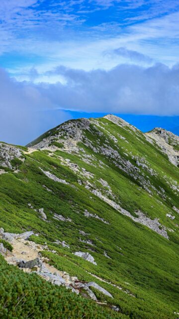Breathtaking Mountain Ridge Trail Scenic View Mobile Wallpaper