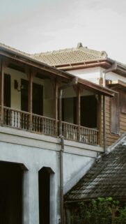 Rustic Colonial Architecture Wooden Balcony Aesthetic Mobile Wallpaper