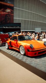 Stunning Orange Custom Porsche 911 Widebody Car 4K Mobile Wallpaper