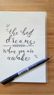 The Best Dreams Happen When You Are Awake Inspirational Manifestation Wallpaper