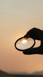 Sunset Through Prismatic Camera Lens Filter Aesthetic Phone Wallpaper