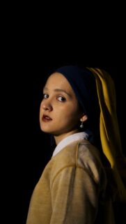 Girl with a Pearl Earring Modern Portrait Mobile Wallpaper