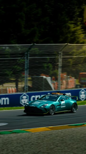 Aston Martin F1 Safety Car Green Sports Car Mobile Wallpaper