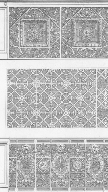 Elegant Vintage Renaissance Architectural Pattern Mobile Wallpaper