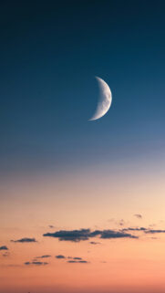 Mystical Waxing Crescent Moon Spiritual Energy Aesthetic Wallpaper