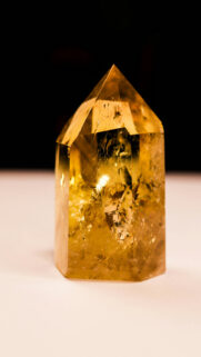 Golden Citrine Crystal Point Spiritual Energy Manifestation Wallpaper