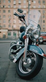 Classic Teal Harley Davidson Heritage Softail Cruiser Phone Wallpaper