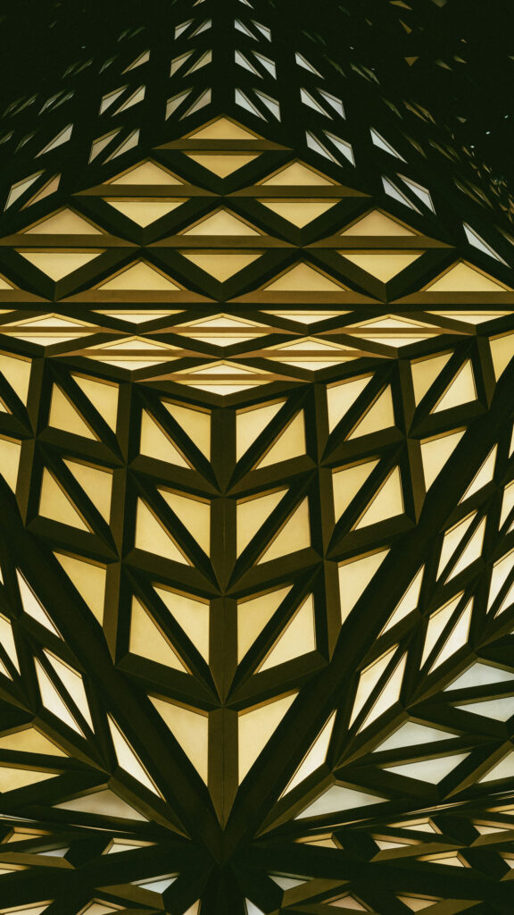 Sacred Geometry Fractal Grid for Manifestation and Energy Flow Wallpaper