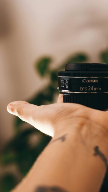 Canon Lens Photography Hand Held Aesthetic Mobile Phone Wallpaper