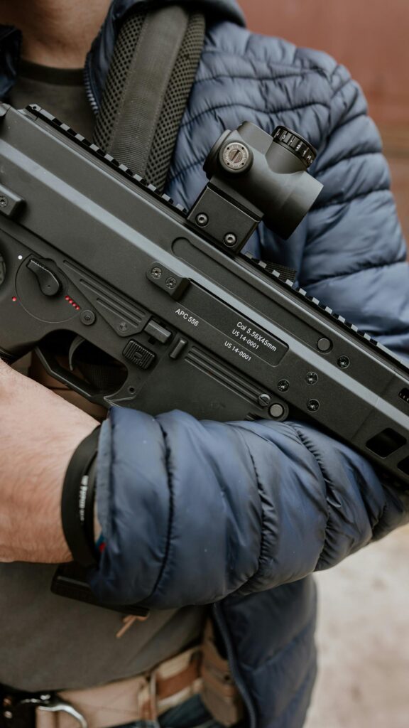 APC 556 Tactical Rifle Close-Up Mobile Phone Wallpaper