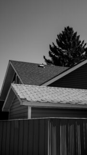 Minimalist Black and White Architecture House Roof Mobile Wallpaper