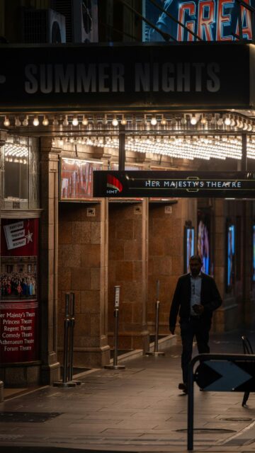 Her Majesty's Theatre Melbourne Night Street Cinematic Wallpaper