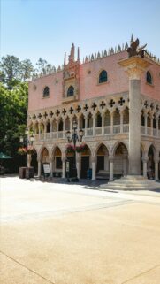 Venetian Gothic Architecture at Epcot Italy Pavilion Mobile Wallpaper