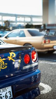 JDM Nissan Skyline GTR Duo Close-Up Phone Wallpaper