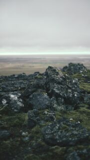 Moody Volcanic Icelandic Lava Field Nature Phone Wallpaper